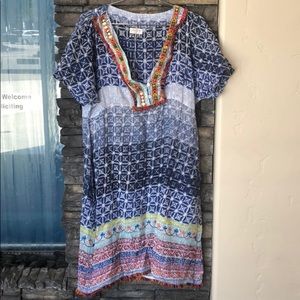 Lula Soul  short sleeve embroidery print dress